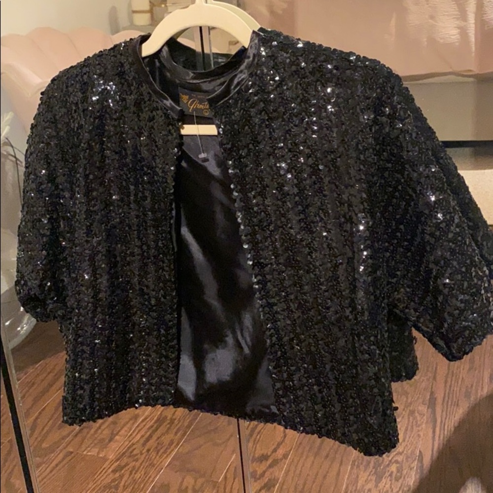 Sequin blazer black
